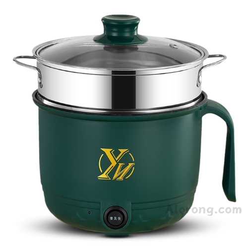 YN Electric Cooking Pot Double Deck–18cm – Green Color