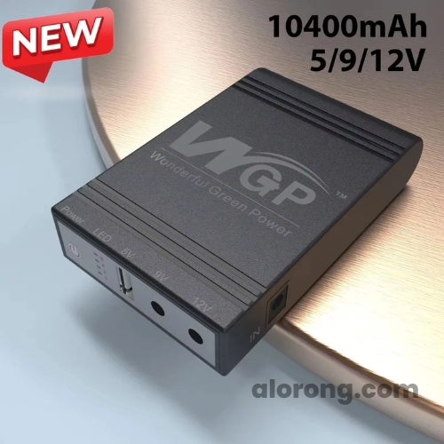 New Version WGP mini UPS 10400mAh – 5/9/12V – Black